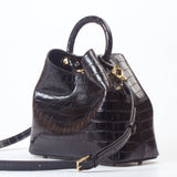 Baozi <span>Croco Embossed Leather Black</span>