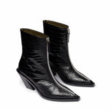 Eclair Zipper Boots Croco-Print Black